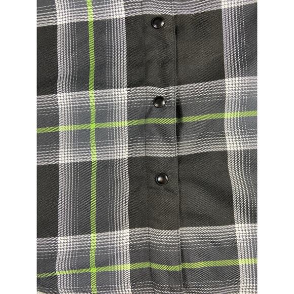 Dixxon X Gas Monkey Garage Flannel Women’s M Snap Grunge Punk Biker - Picture 5 of 15